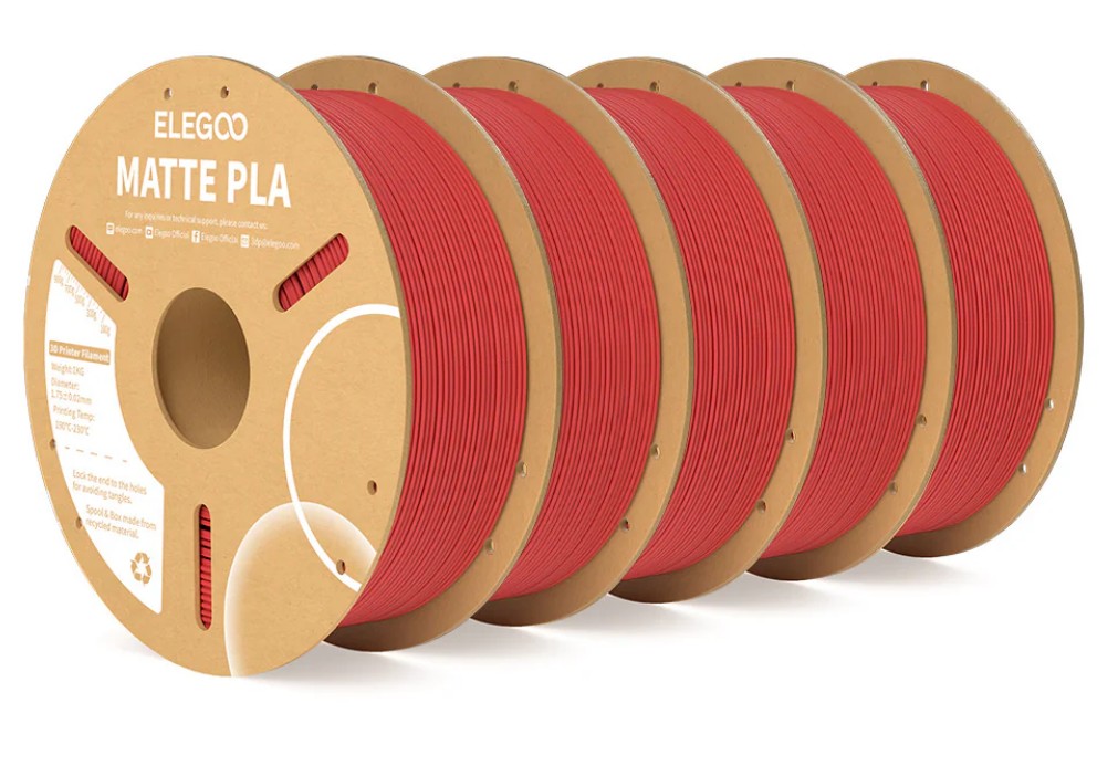 ELEGOO MATTE PLA FILAMENT RUBY RED 1KG