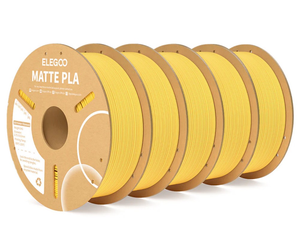 ELEGOO MATTE PLA FILAMENT SHUNSHINE YELLOW 1KG